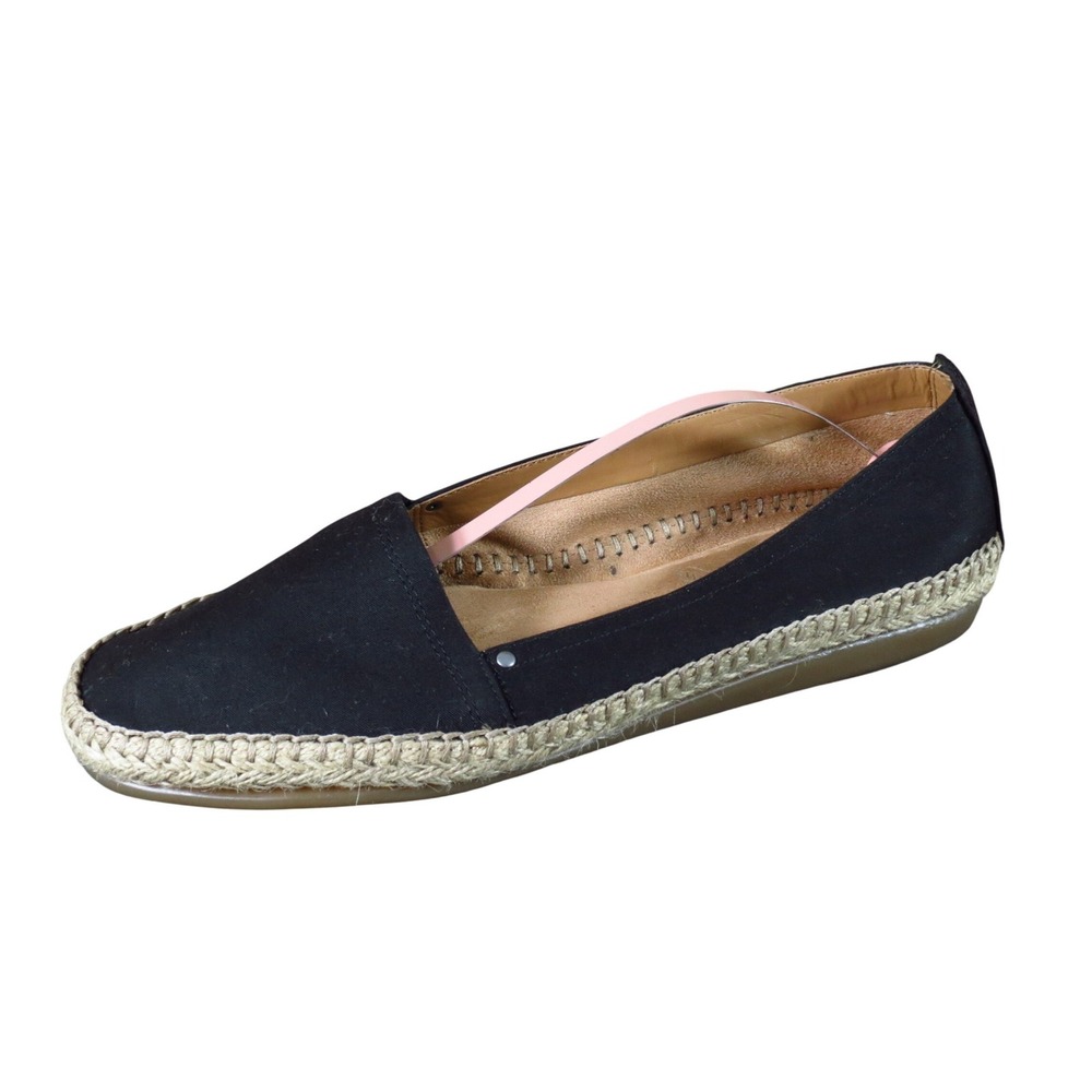 Aerosoles Solitaire Women Espadrille Flat Size 9.5 Casual Walking Black Canvas